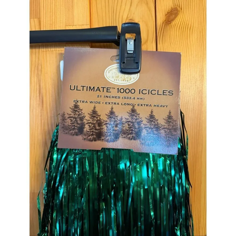 Vintage enchanted forest ultimate 1000 icicles green(7049)￼lot of 6